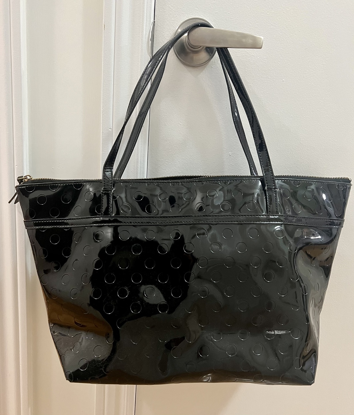 Kate Spade Embossed Black Patent Leather Bag - photo 2