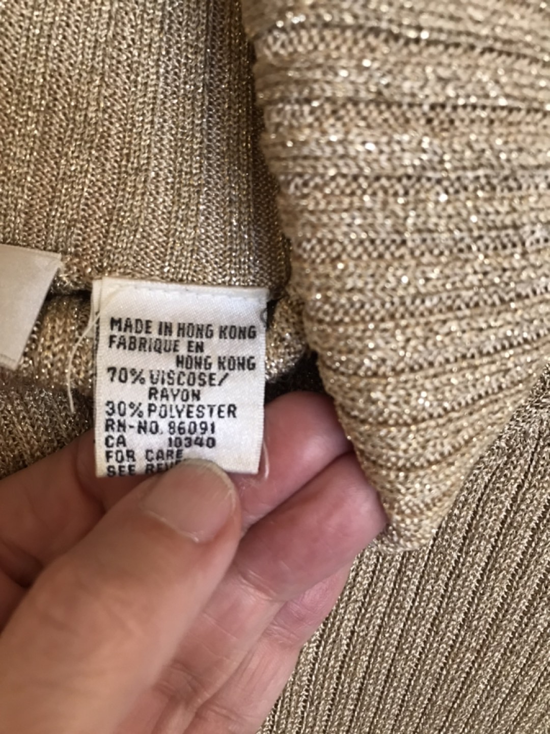 Sparkly Gold Turtleneck - Dress Up or Down image indicator(3)