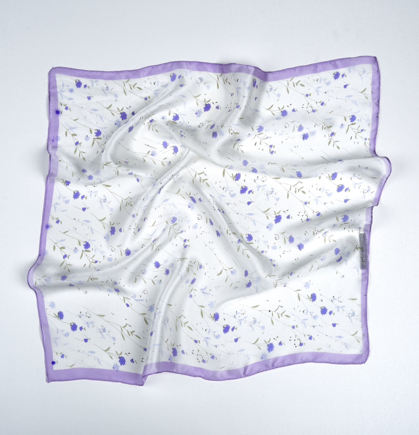 Brand new 100% SILK scarf - little flowers- thumbnail