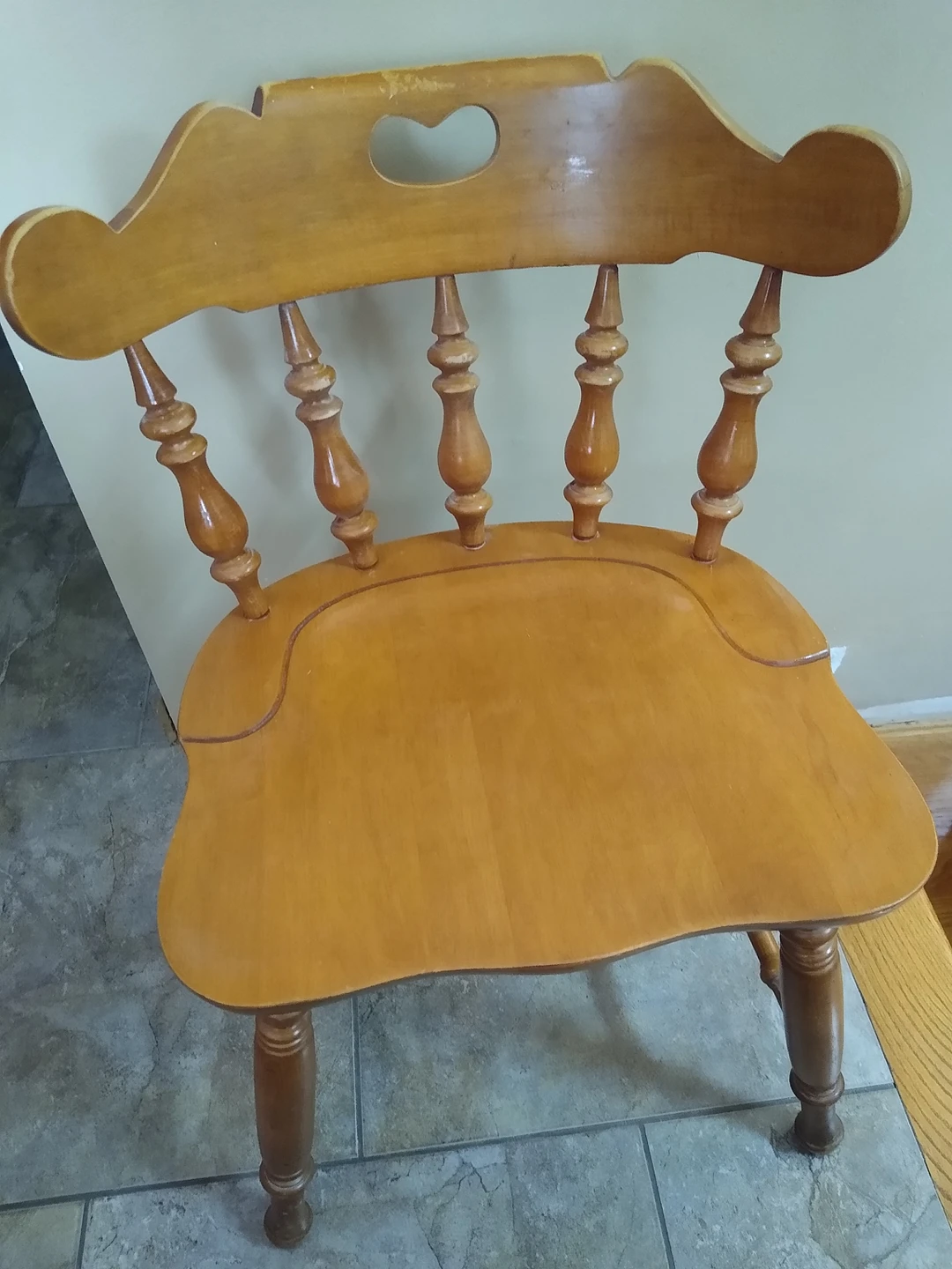 Solid Oak Wooden Chair thumbnail