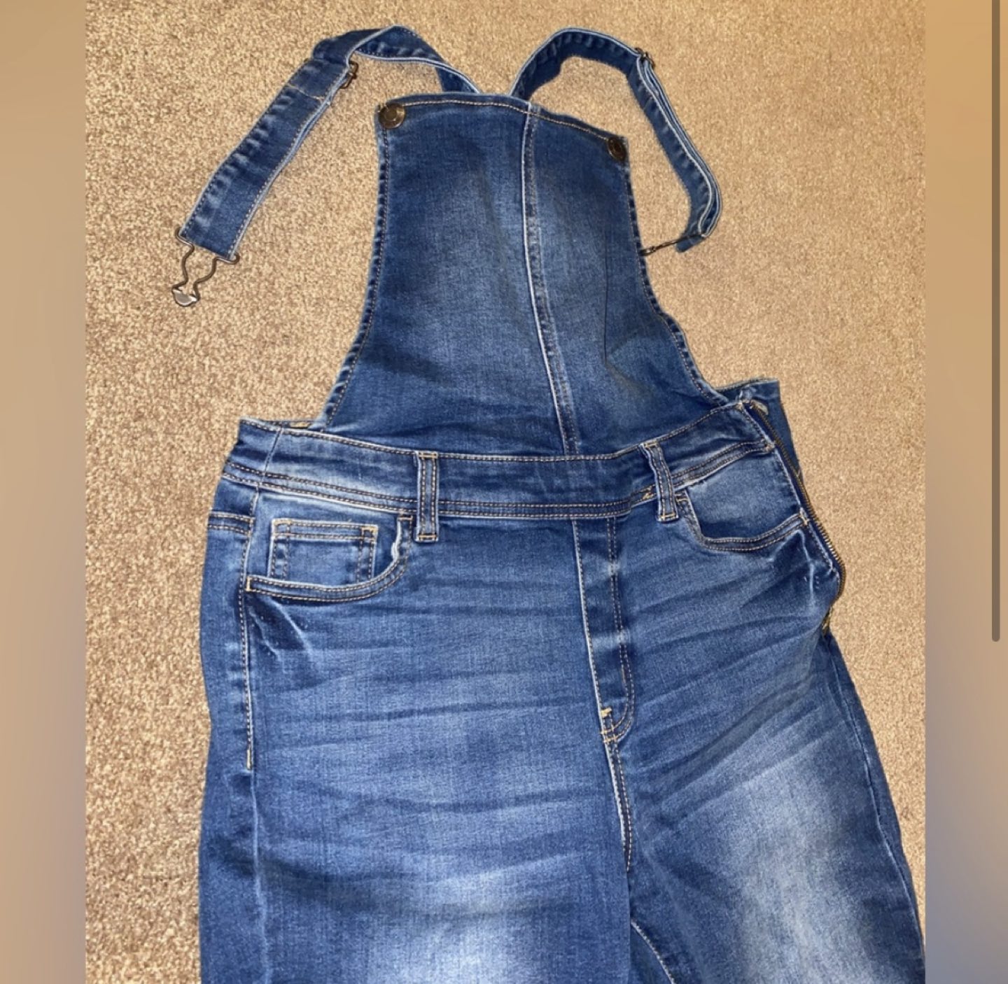 Denim overall jumpsuit thumbnail