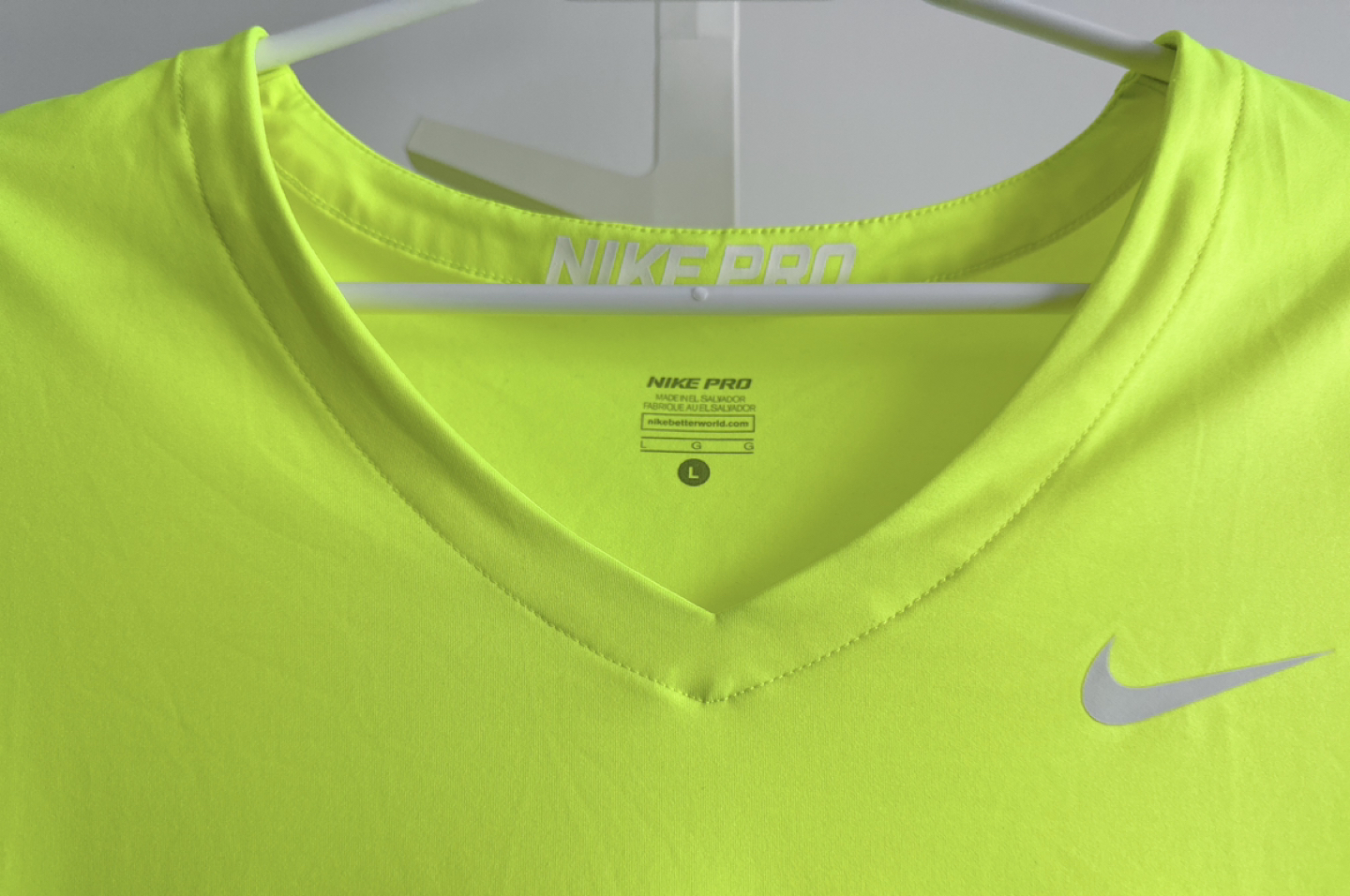 Nike Pro V-neck Short Sleeve Shirt in Large image indicator(3)