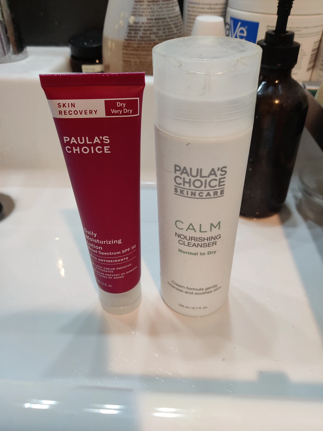 Paula's Choice Cleanser and Sunscreen Moisturizer