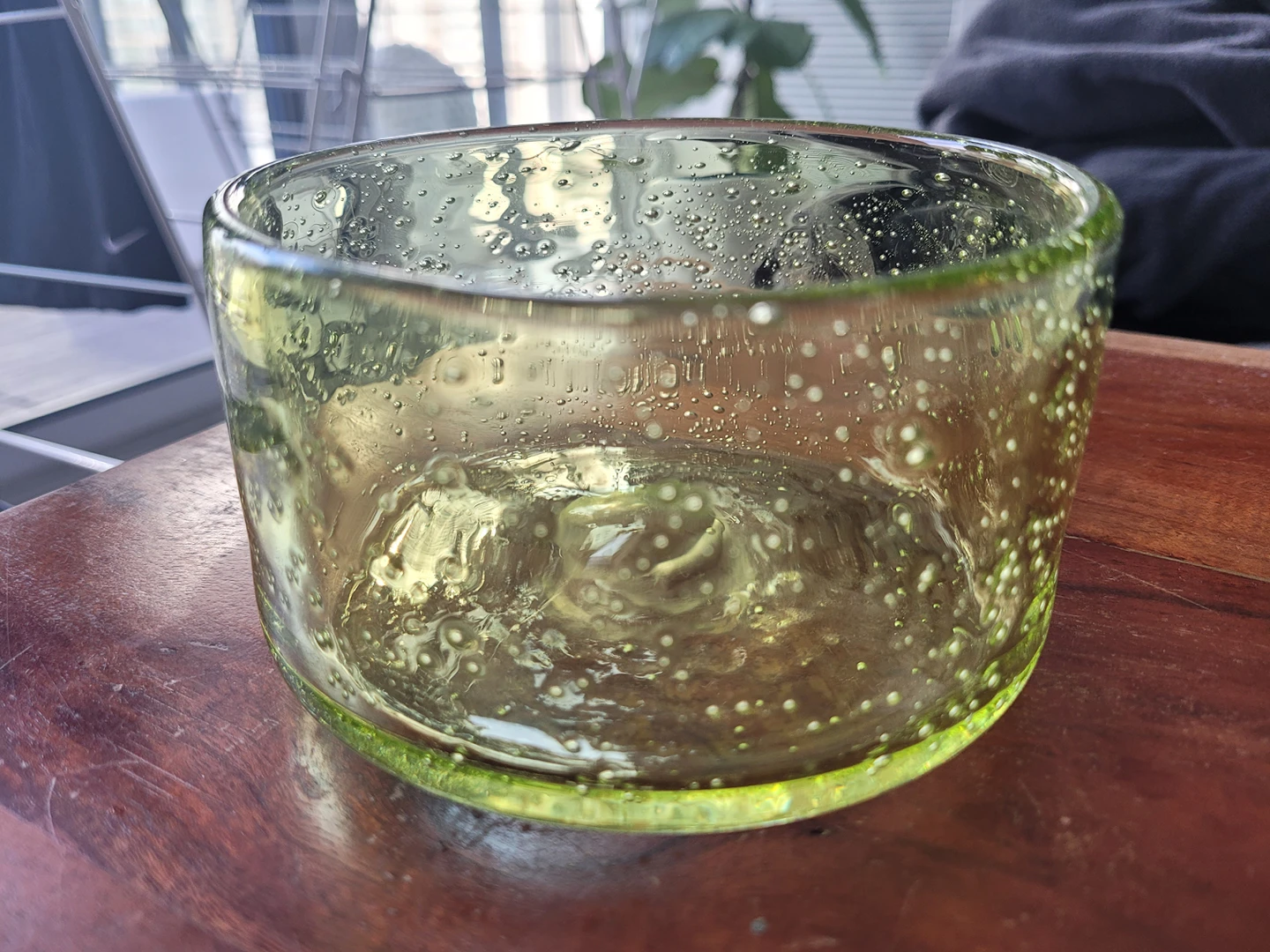 Vintage Green Bubble Glass Dish thumbnail
