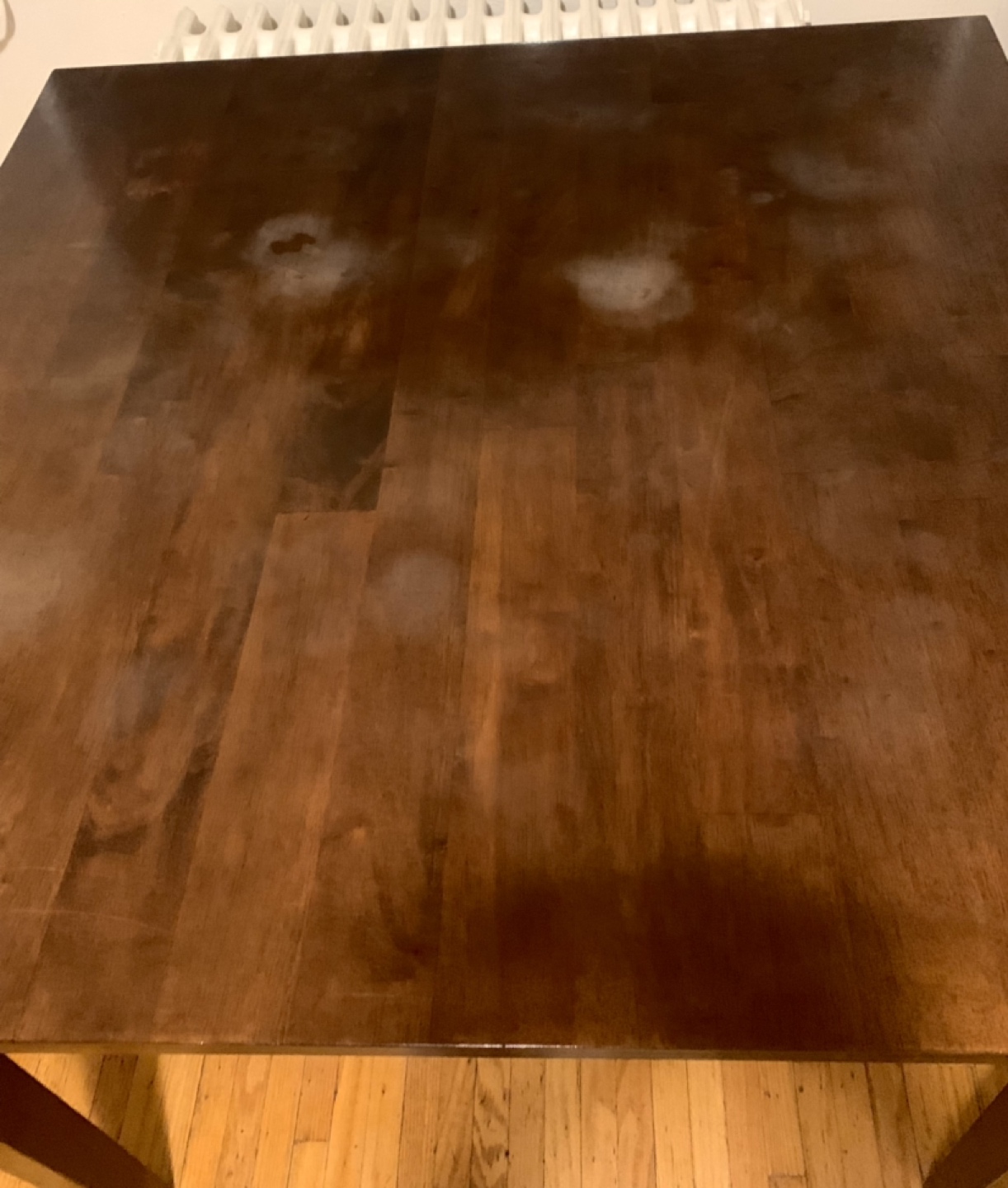 Dark brown - Solid square wood dining table - photo 3