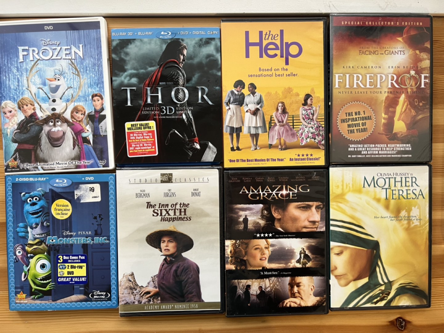 Bundle of Blu-ray/DVD movies