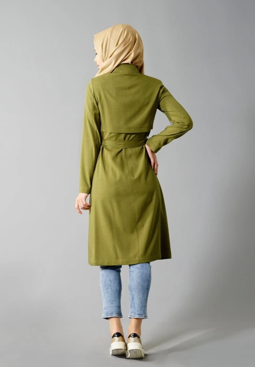 Green Dress/Trench coat - photo 2