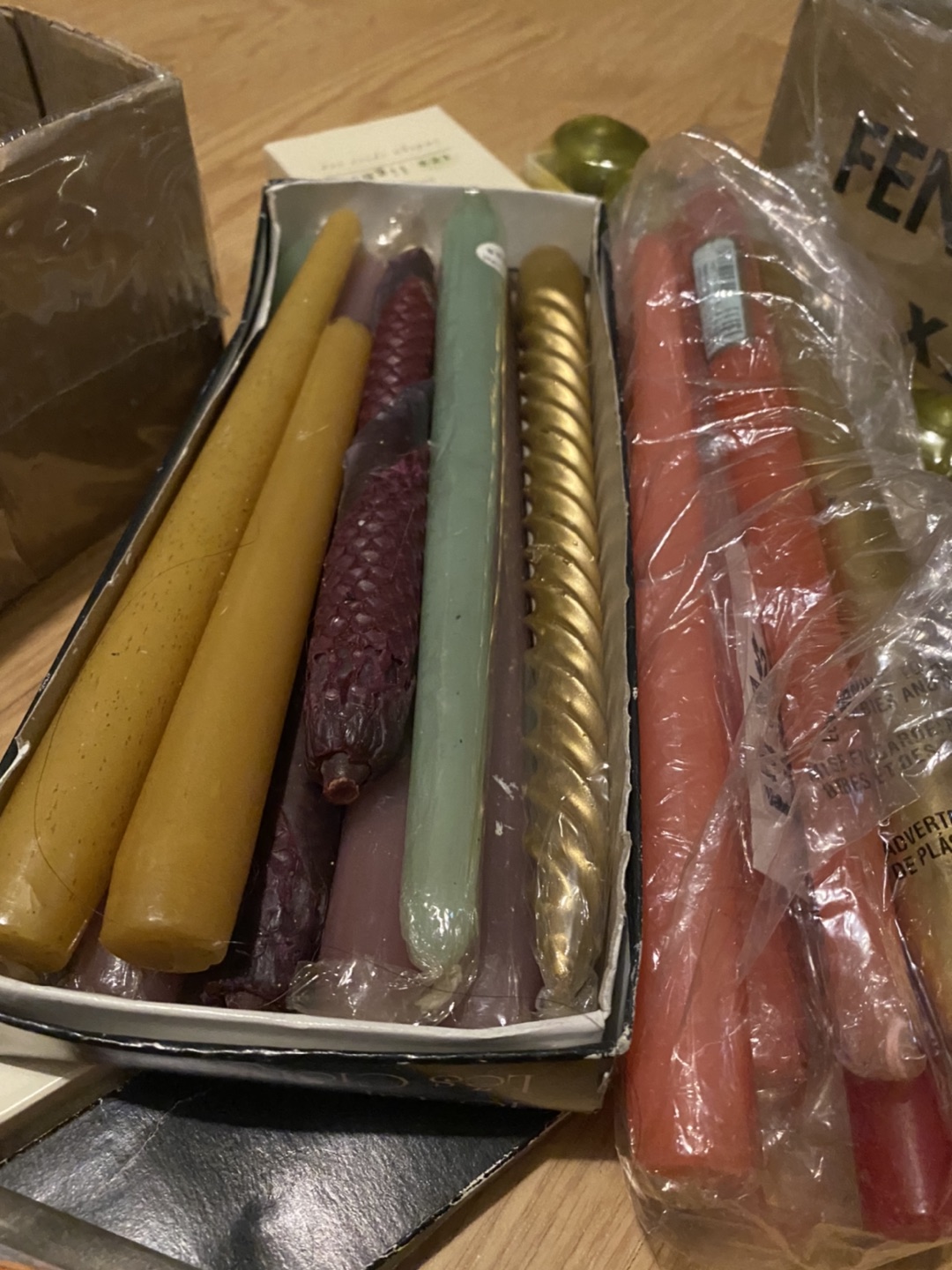 Assorted box of candles