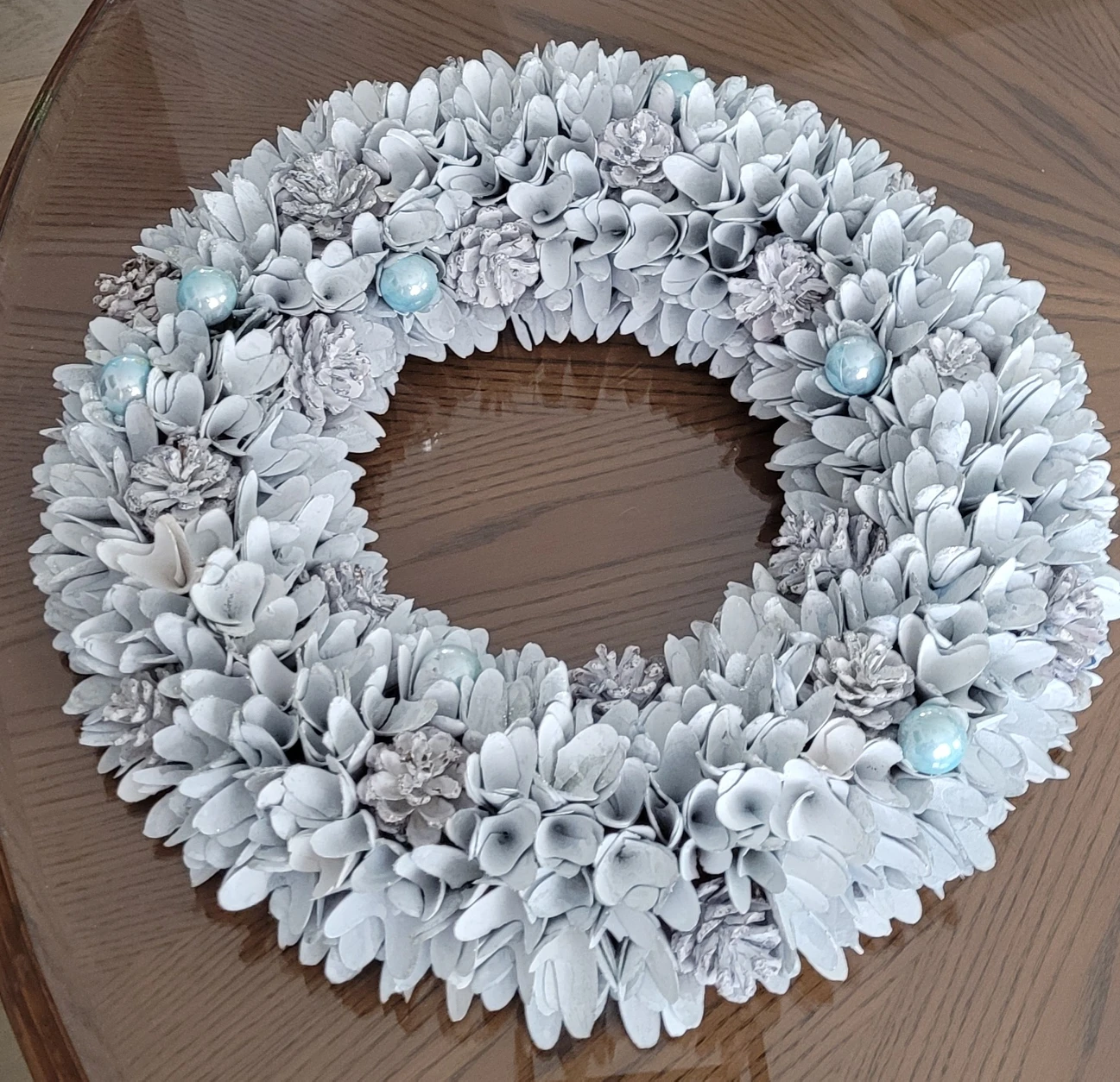 21 inch Holiday Wreath with 14 inch reindeer door hanger thumbnail