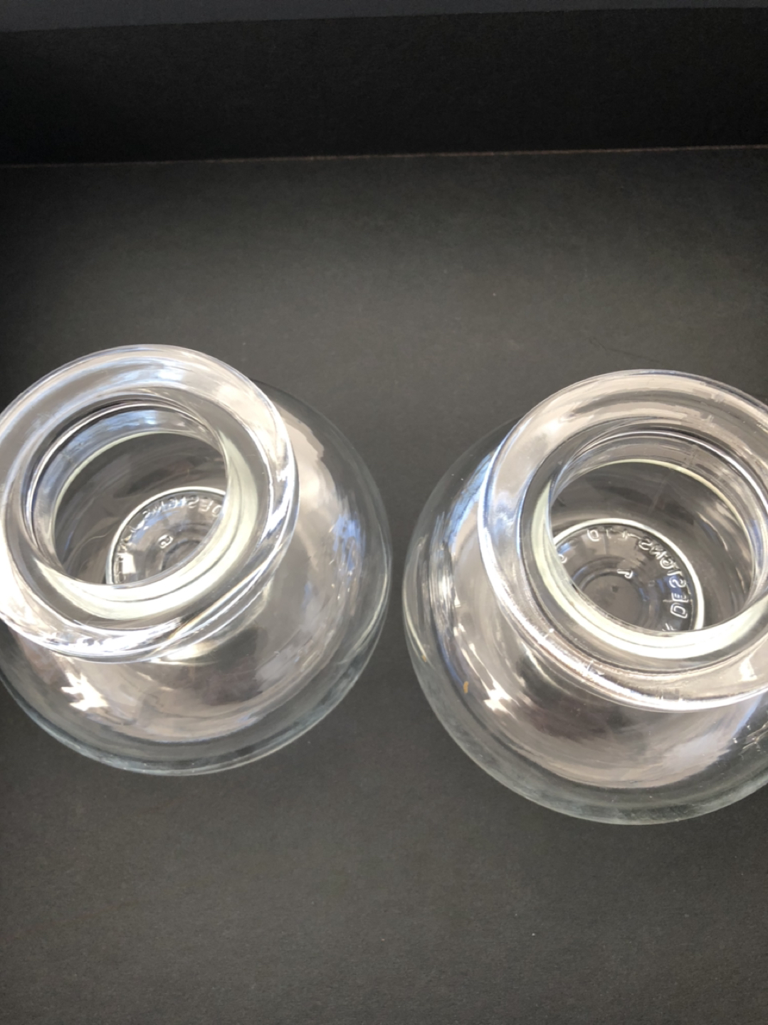 Stylish MCM Dansk Denmark IHQ glass candle holders image indicator(3)