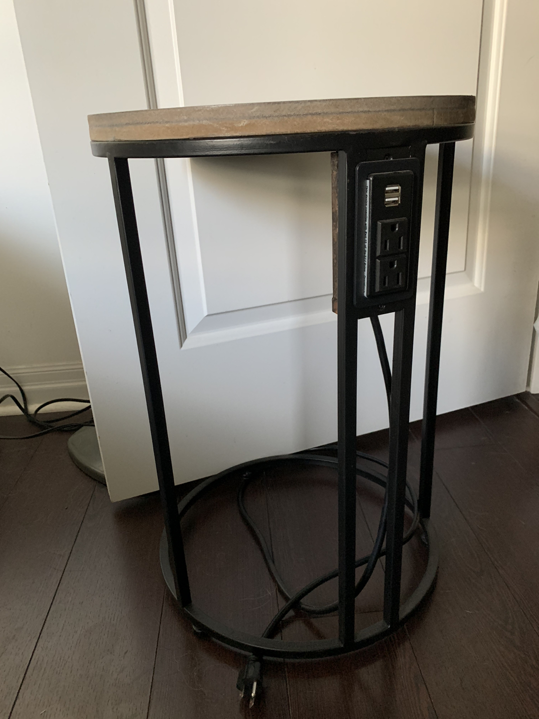 Side Table with Power Outlet & USB (21” height) - photo 2