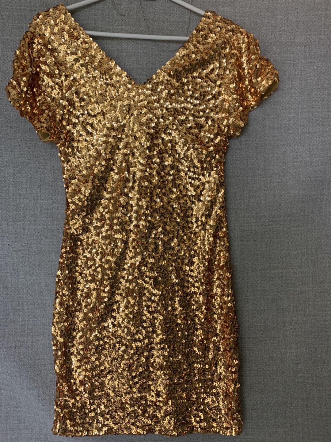 gold sequins dress thumbnail
