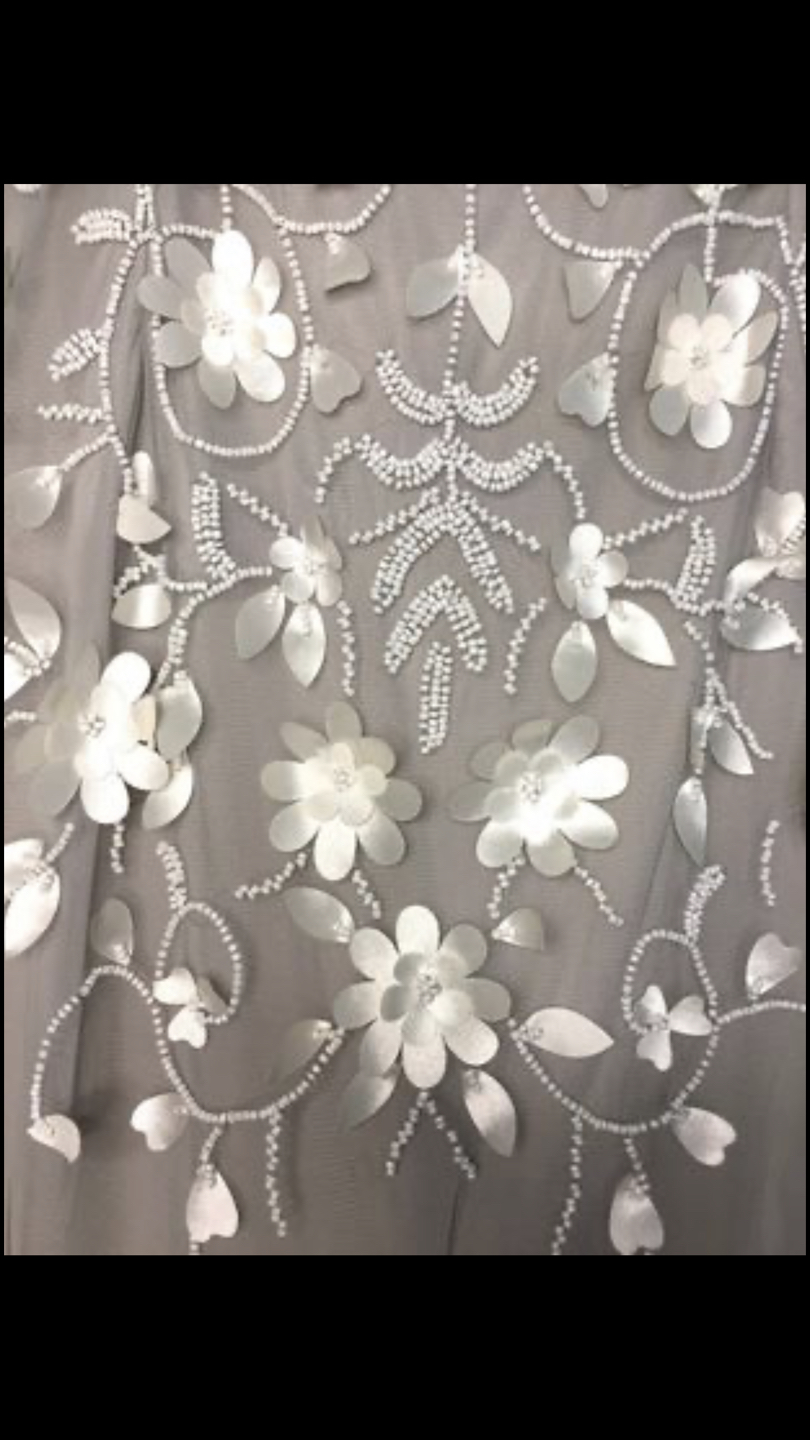 Adrianna Papell Hand-beaded 3D Floral Strapless Dress/Gown - photo 3