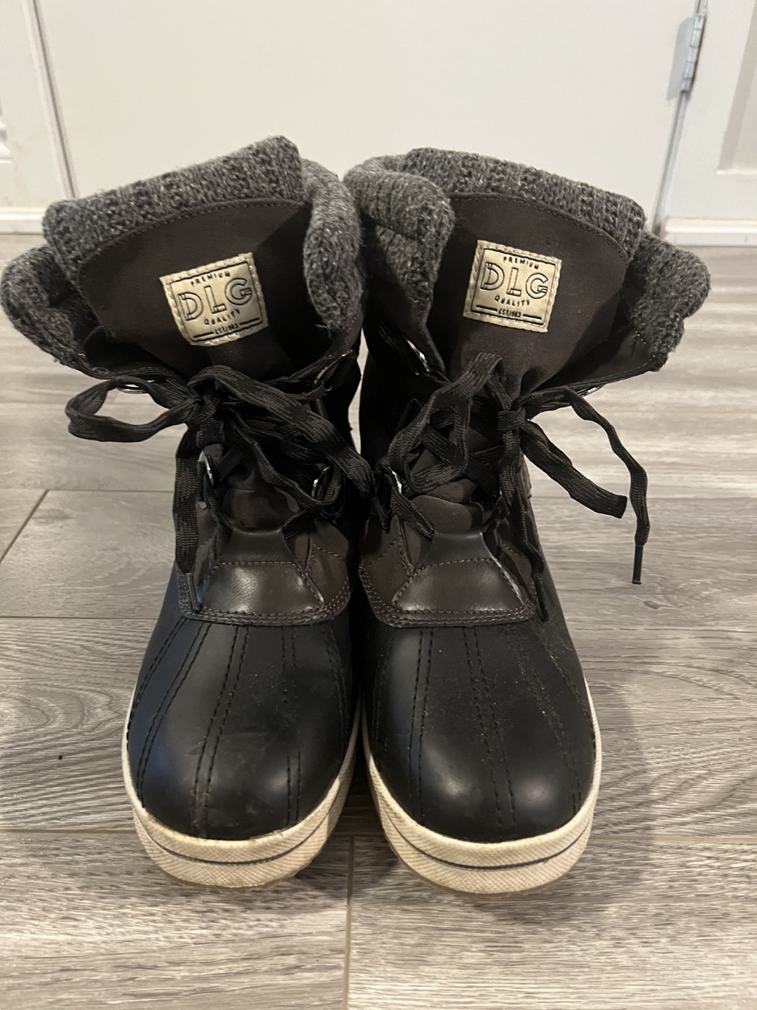 Navy Blue/Dark Grey Winter Boots