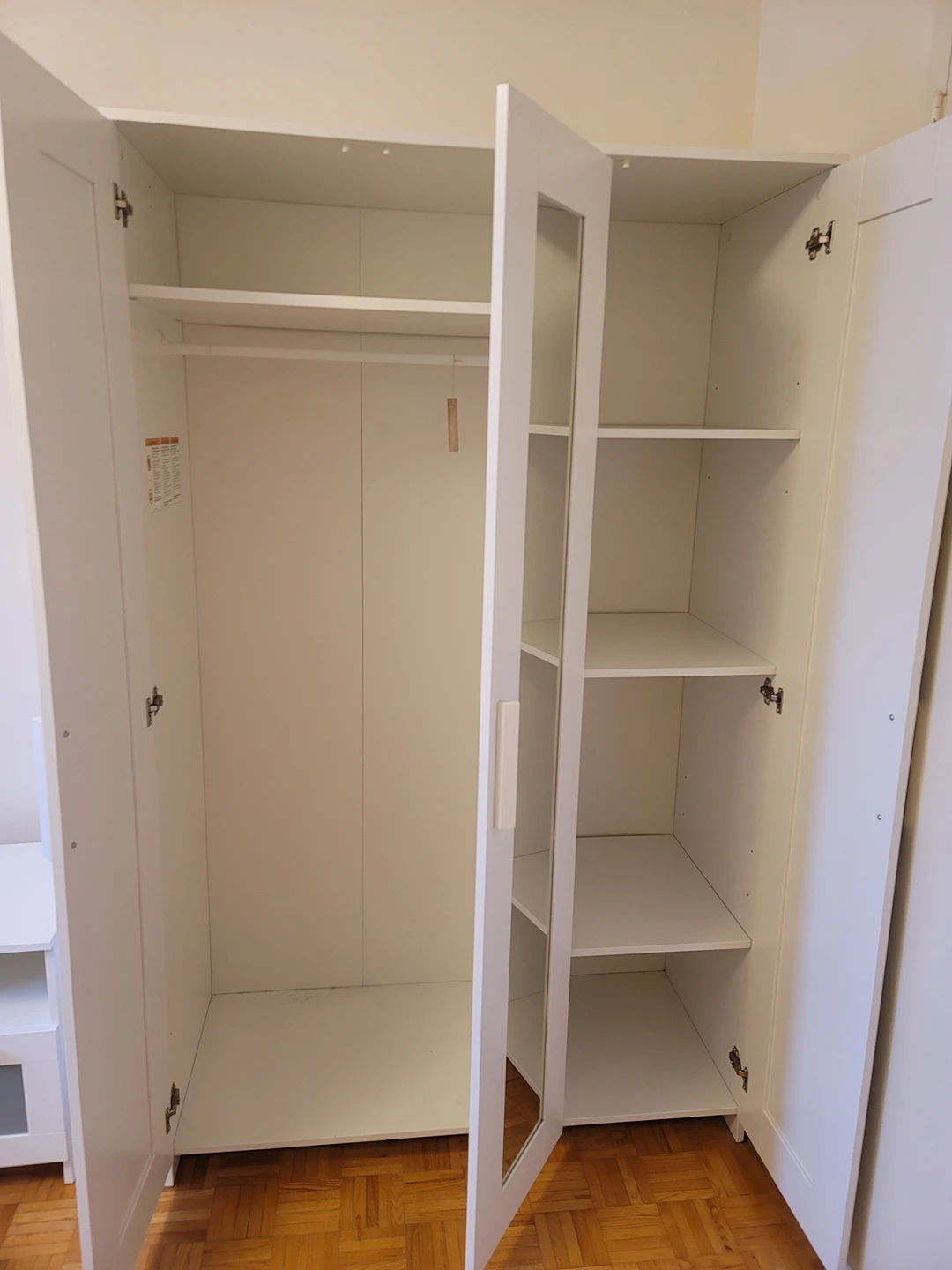 Brimnes - wardrobe with 3 doors, white 117x190x50cm - photo 2