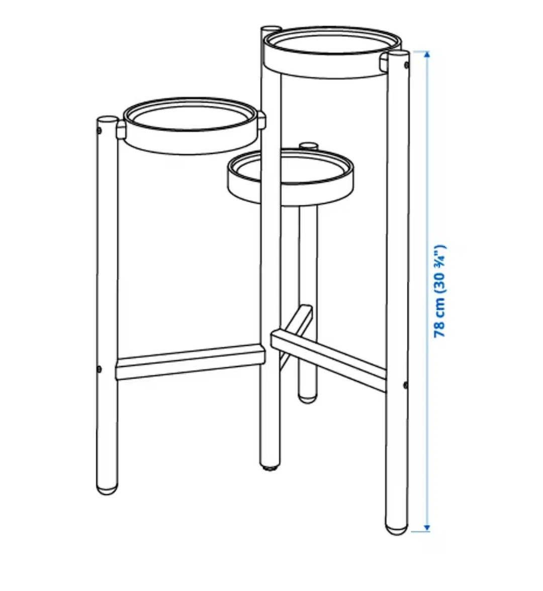 IKEA Plant Stand SATSUMAS White & Bamboo - photo 3
