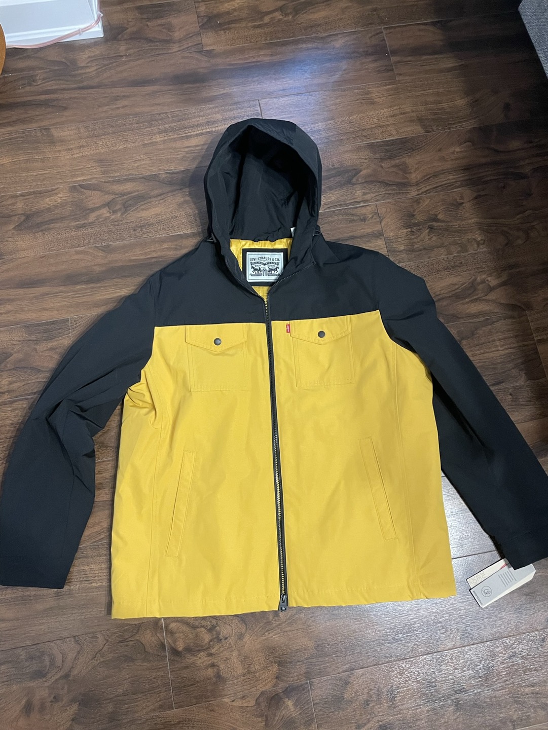 Black and Yellow Men’s Levi’s Water Resistant Jacket