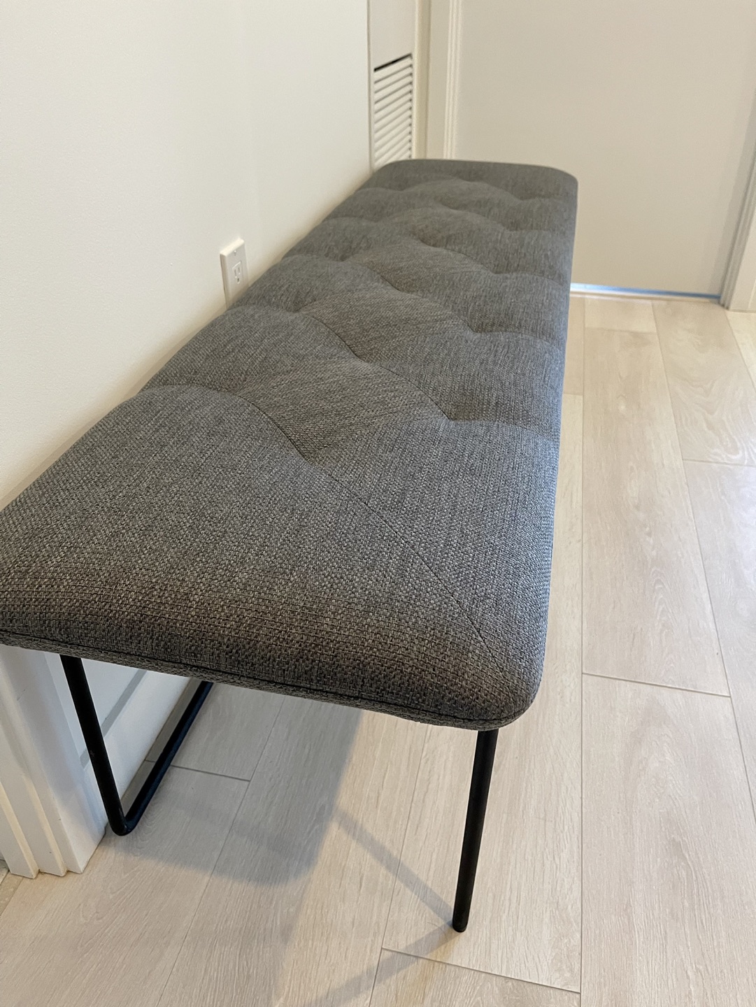 61” Article Bench - Dark Gray - photo 2