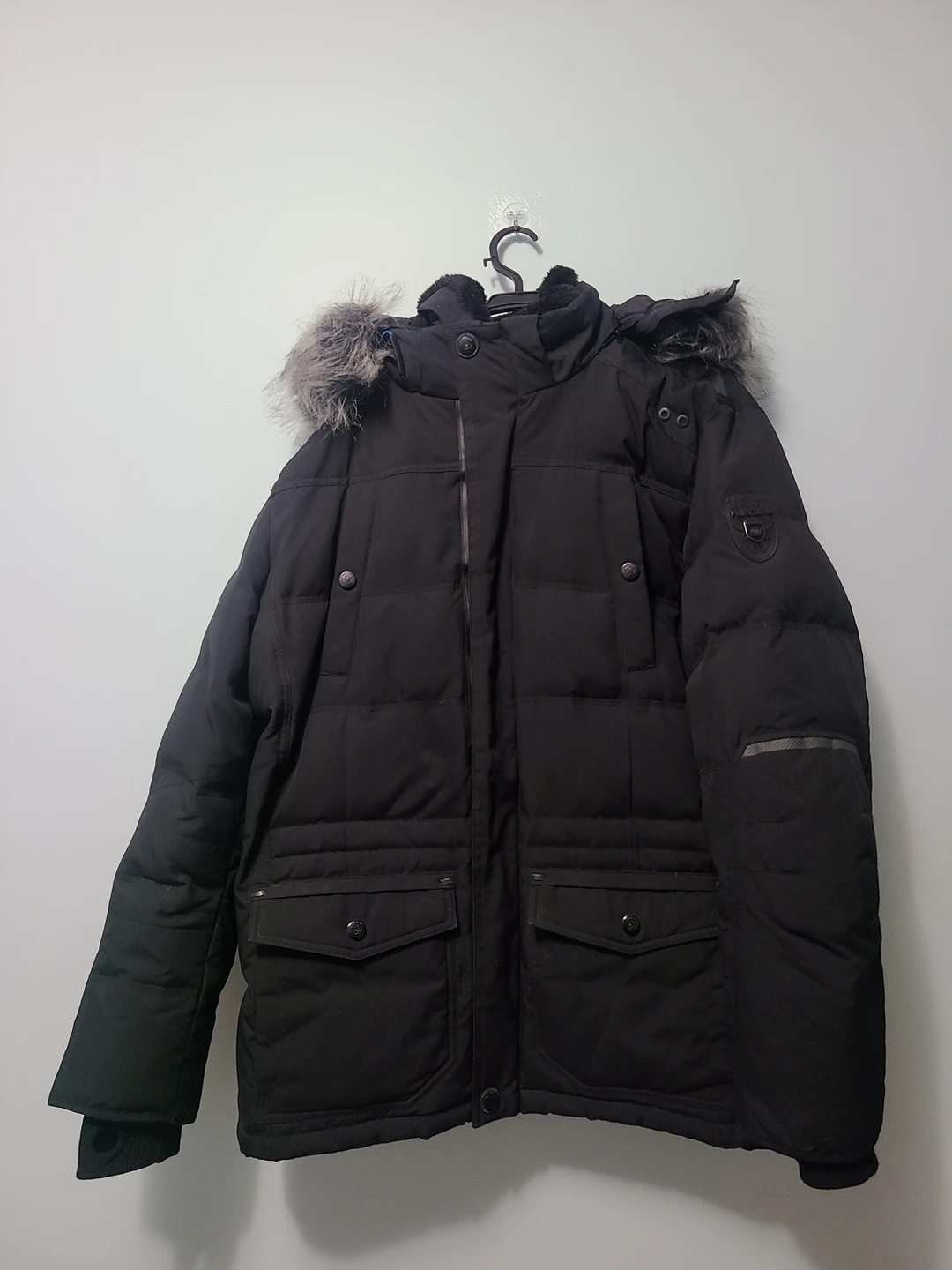 New Point Zero Hooded mid-length Parka jacket