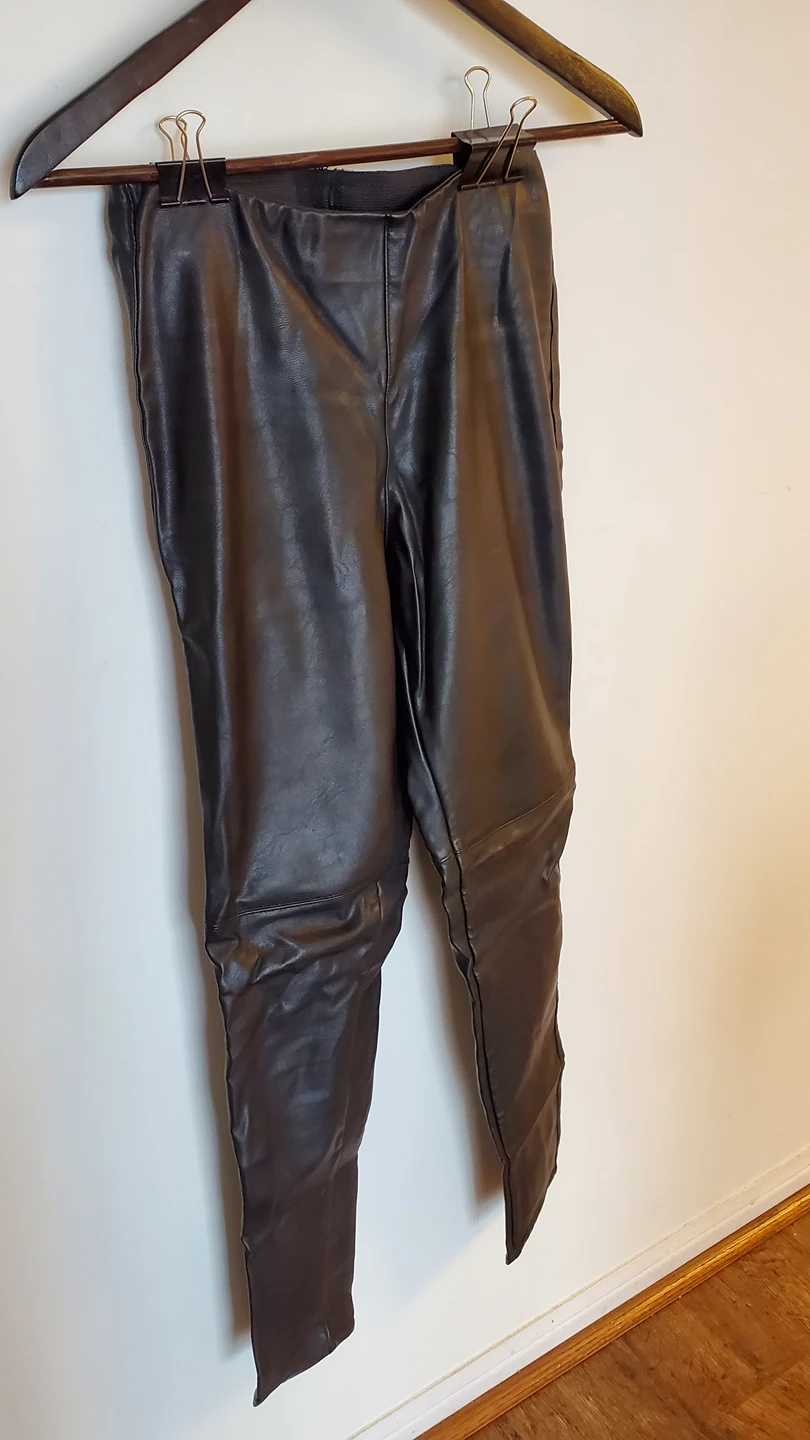 H&M Eco Leather Pants - Size S thumbnail