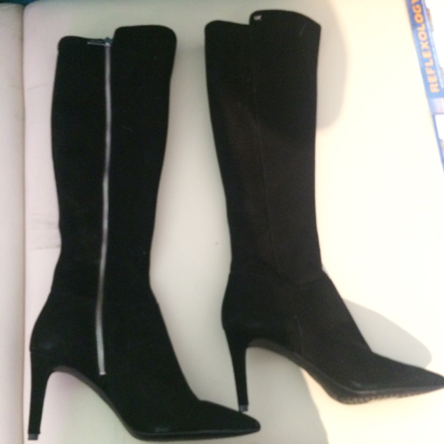 Brand new Michael kors Suede high heel knee high zip up boots - photo 2