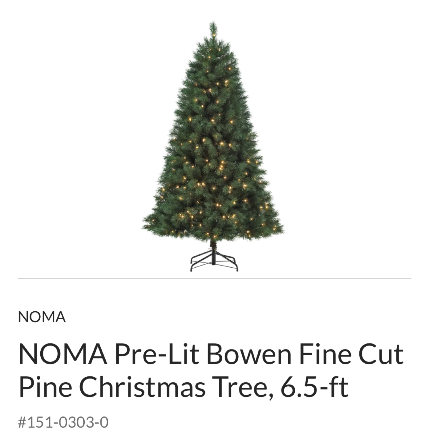 Christmas tree pre-lit 6.5ft thumbnail