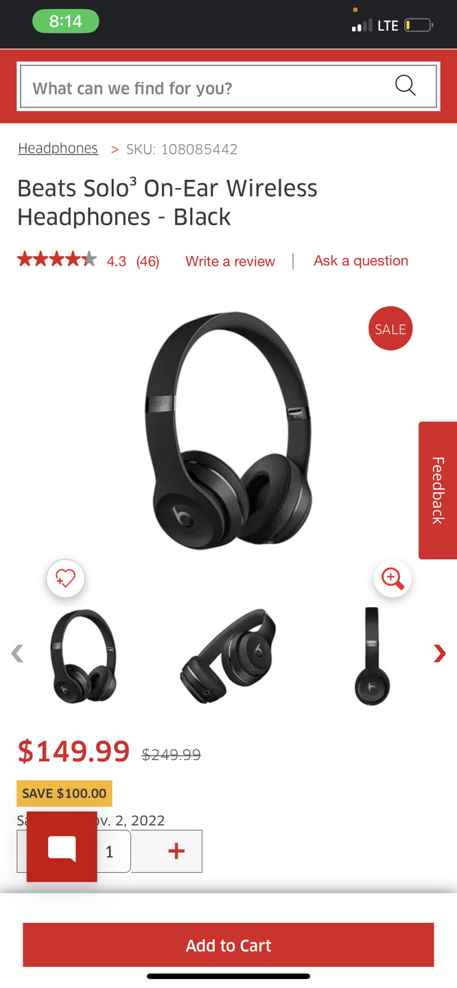 Beats solo headphone