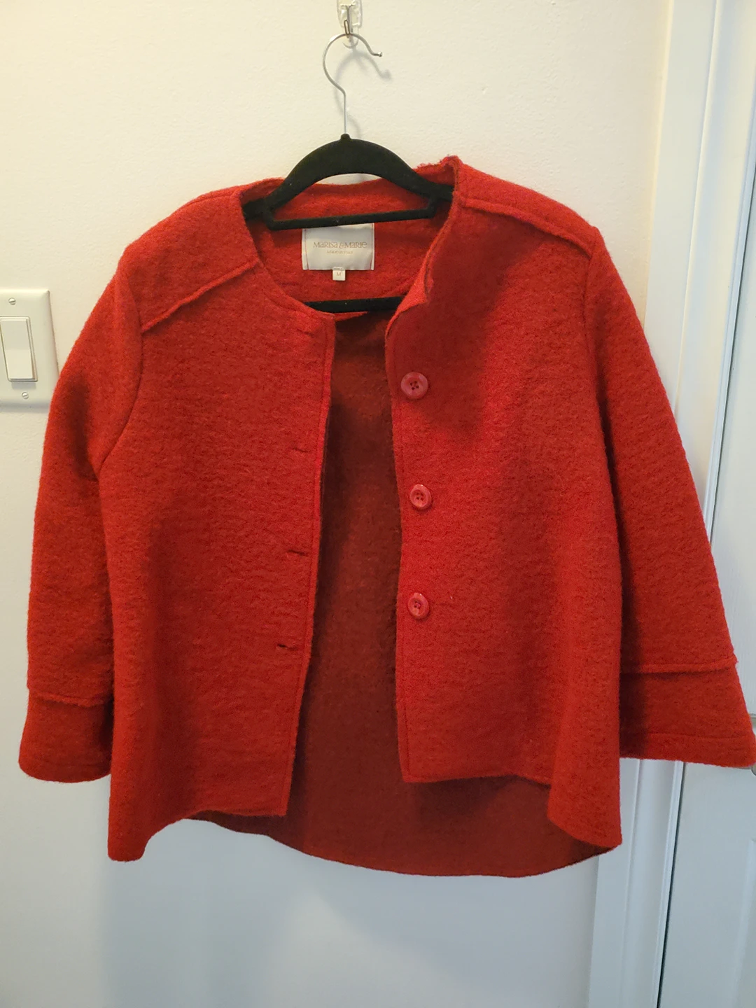 Red wool jacket thumbnail