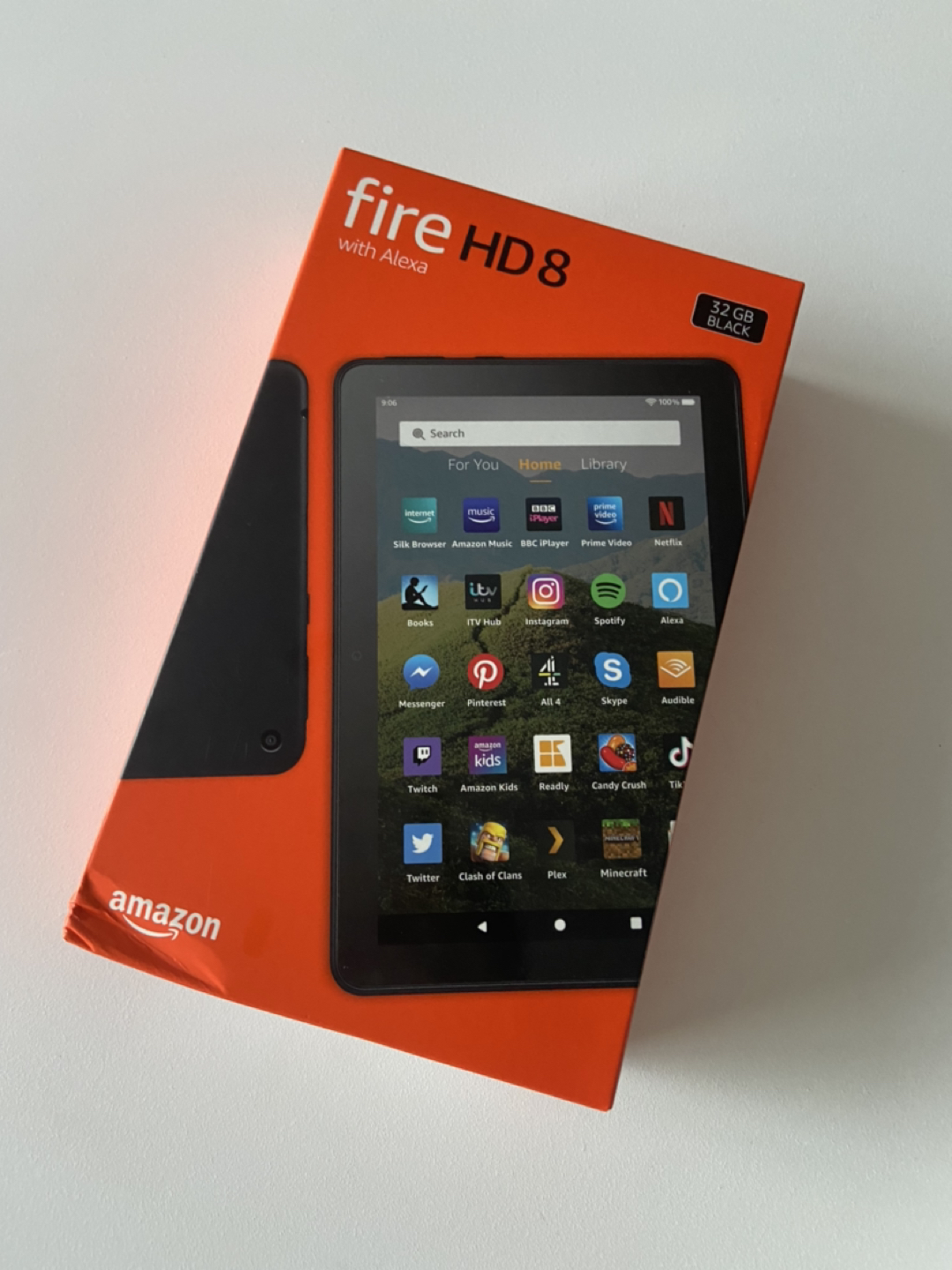 Amazon Fire HD 8 tablet, 8" HD display, 32 GB, Black