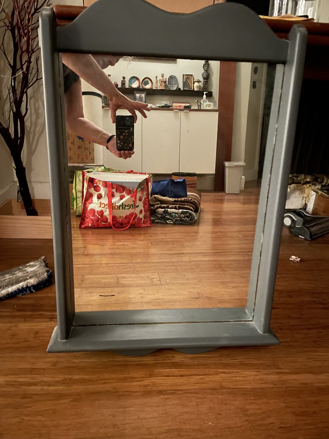 Vintage Solid Wood Wall Mirror thumbnail