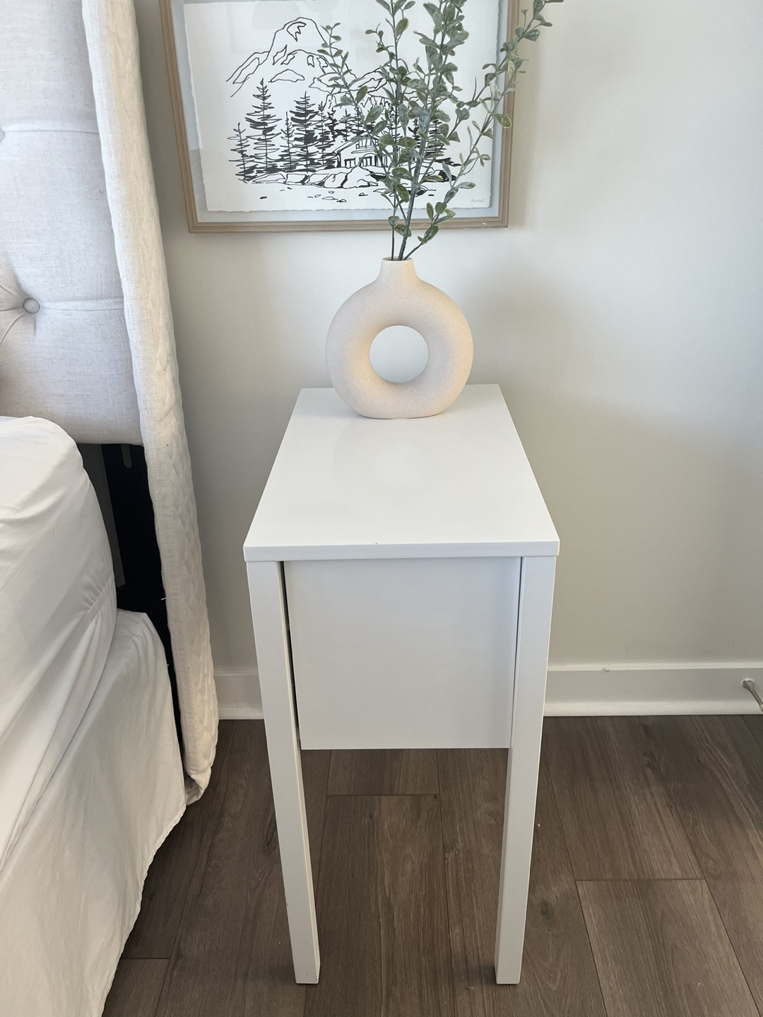 Ikea Nordli bedside table / nightstand - narrow thumbnail