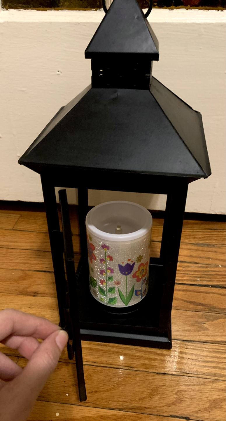Decorative metal lantern with light - photo 4