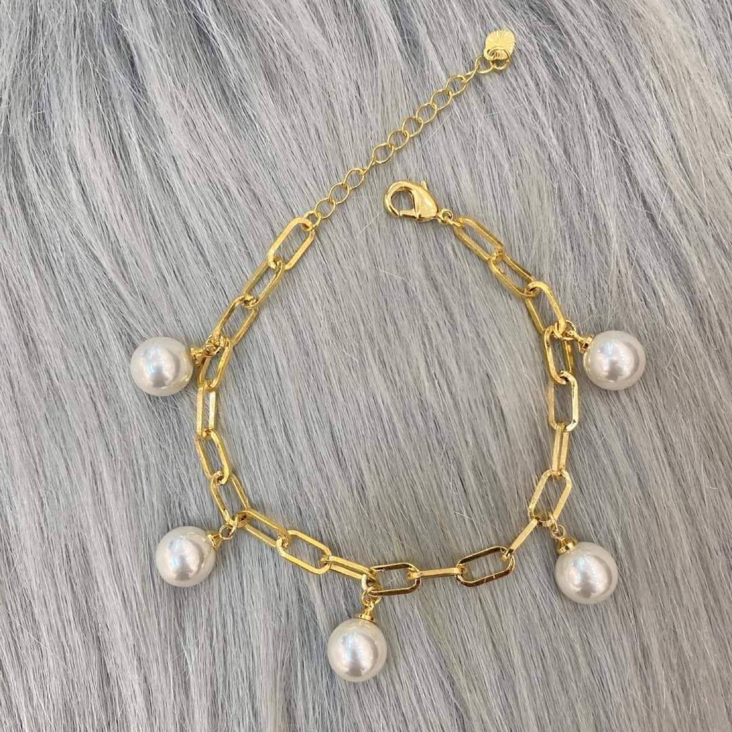 Thai gold plated pearl bracelet