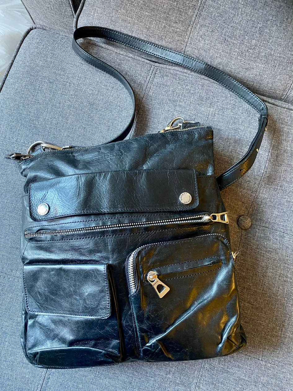 Black Leather Rudsak Purse / Shoulder Bag thumbnail
