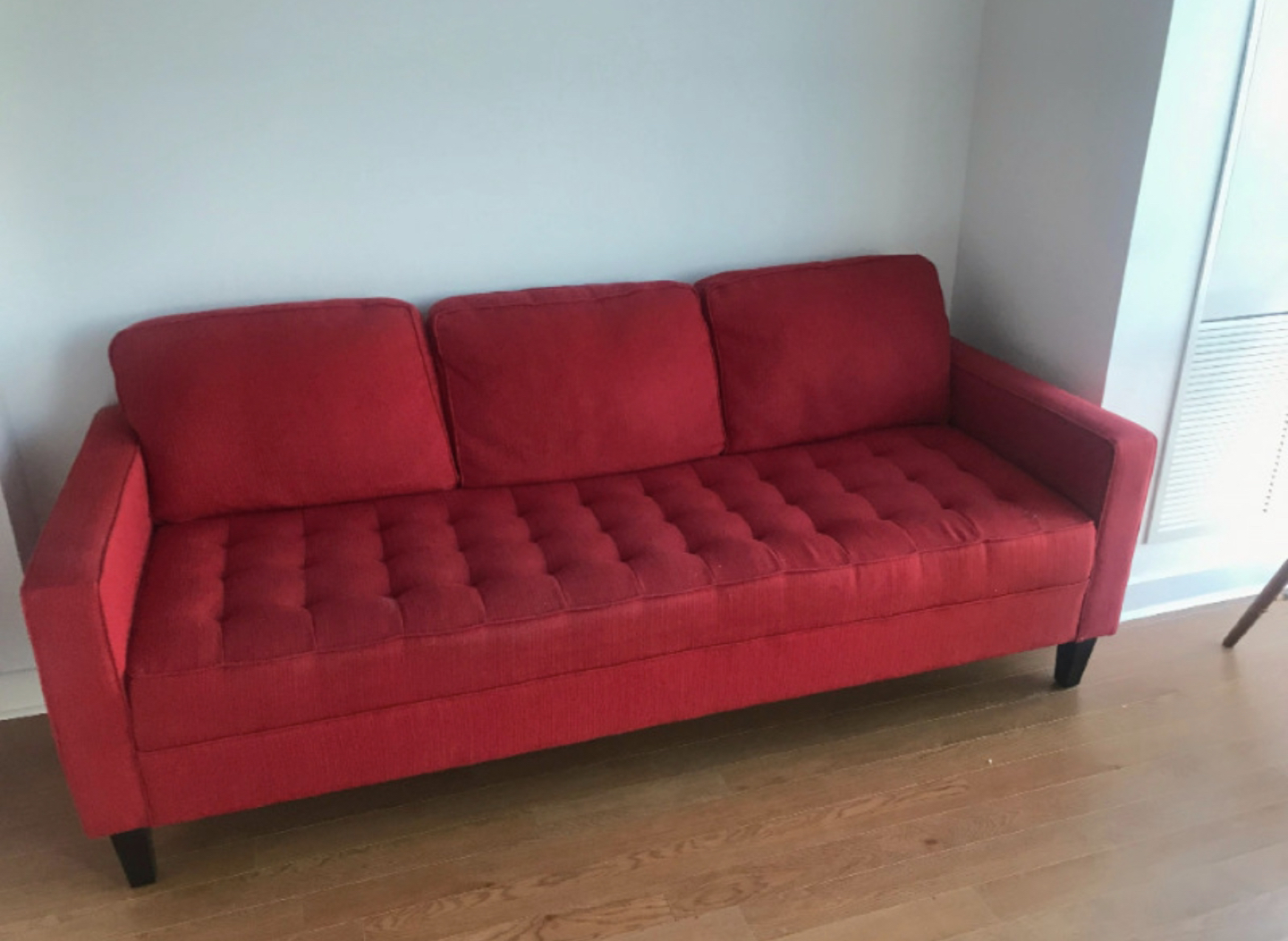 Beautiful Red Three Seater Sofa / Couch