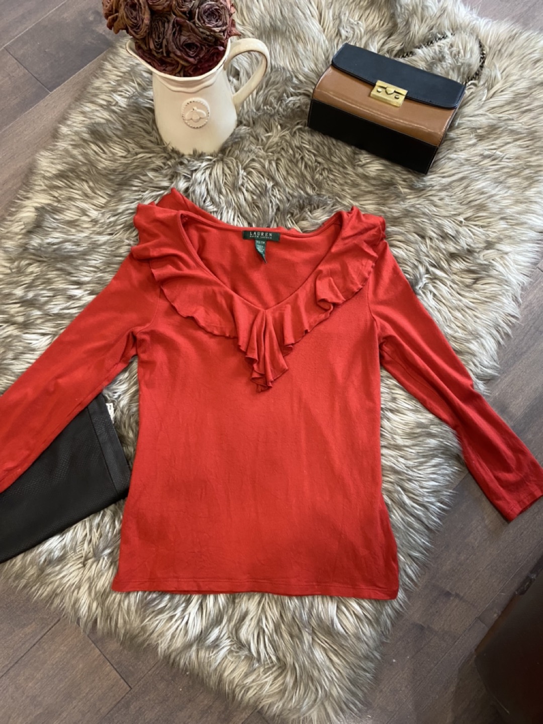 ⚽️ Ralph Lauren red blouse thumbnail