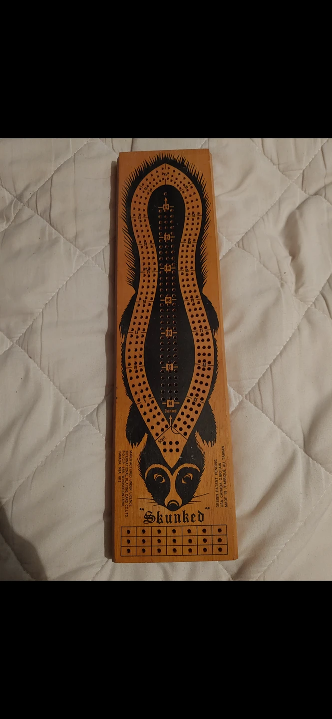 Vintage Skunked Cribbage Board thumbnail