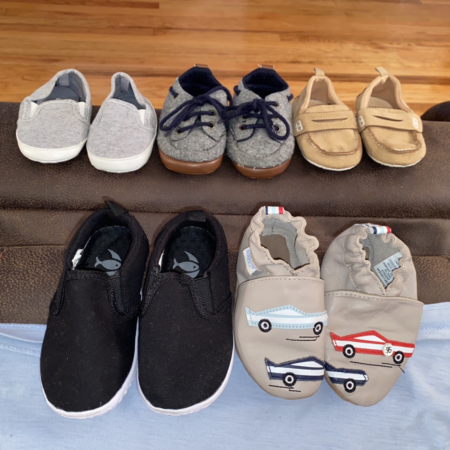 5 Pair Baby Boy Shoes Lot Size 12-18 Months