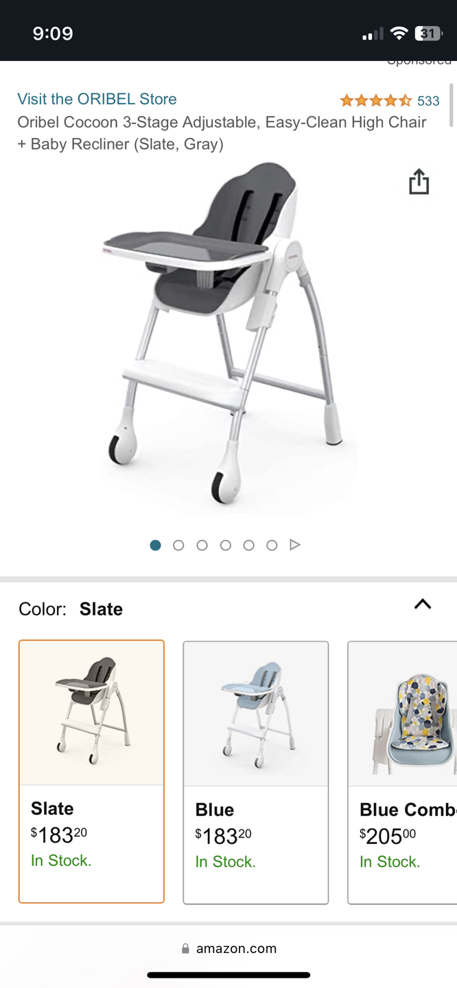 Oribel baby high chair - photo 2