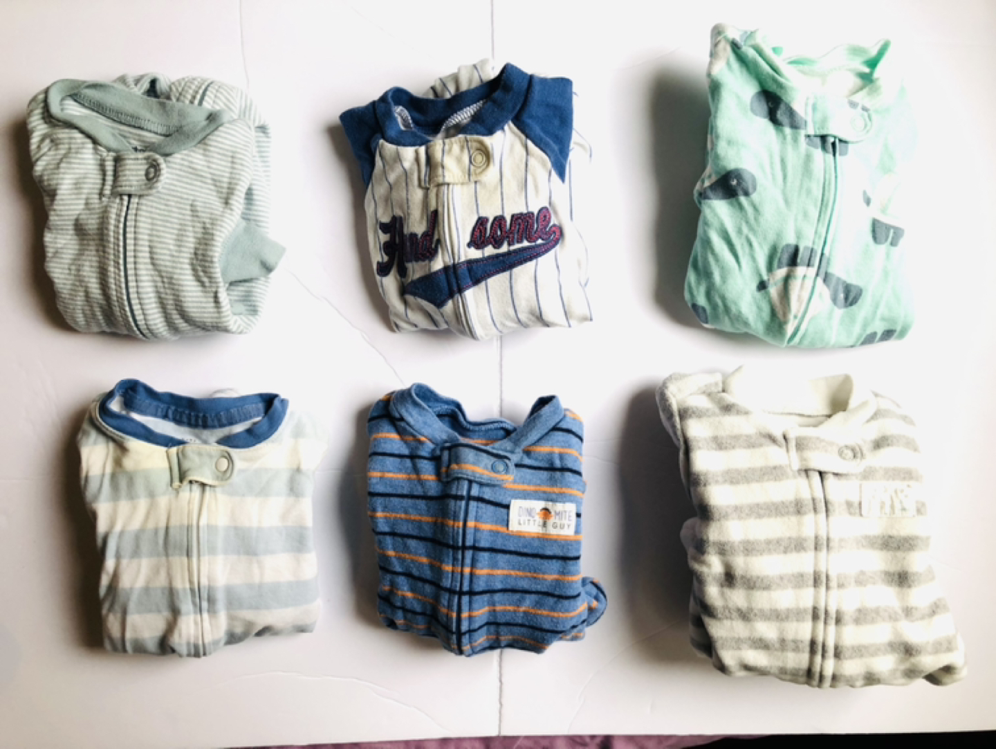 Carters Cotton Baby Sleepers NB, 3 m 3-6 m , 6-9m - photo 5