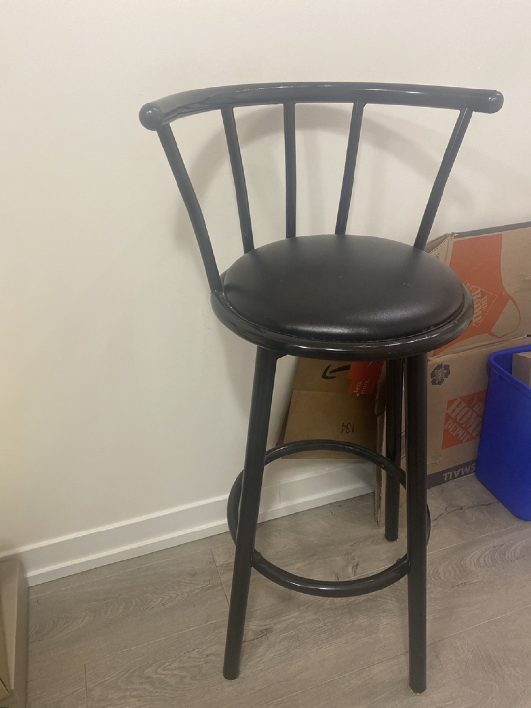 Black bar stool thumbnail