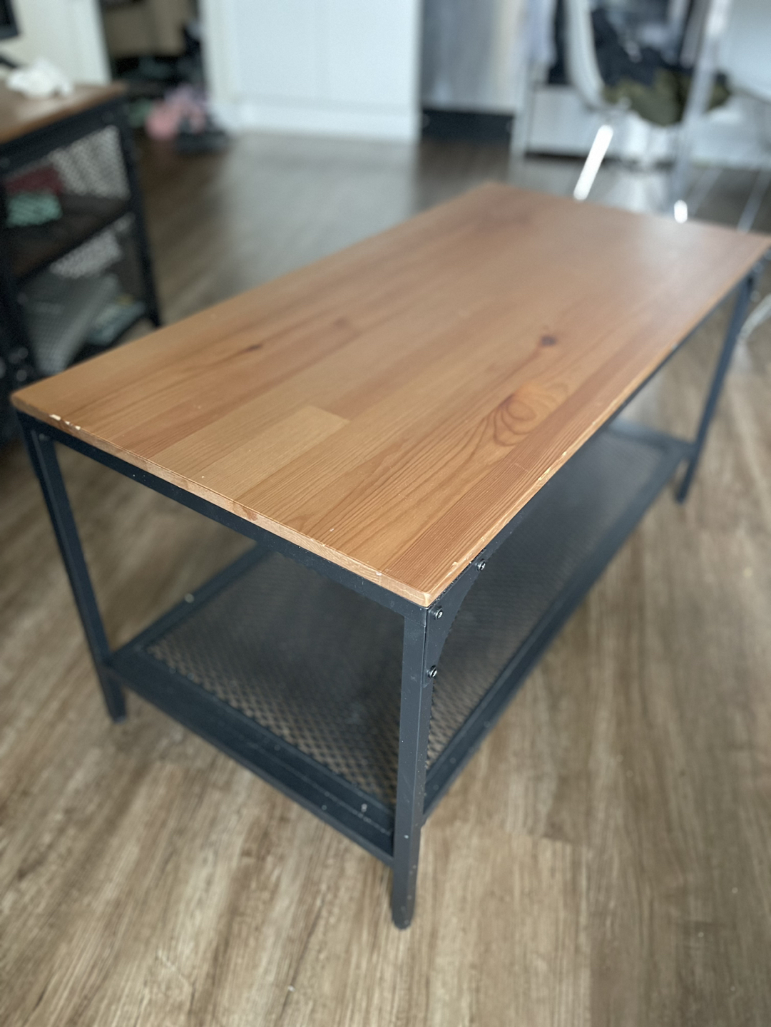 Ikea table and lamp