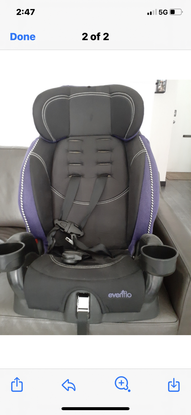 Toddler Evenflo car seat