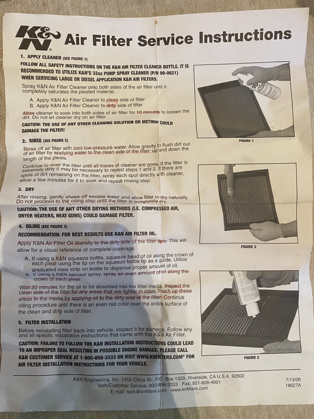 K&N Recharger Filter Care Service Kit - photo 3