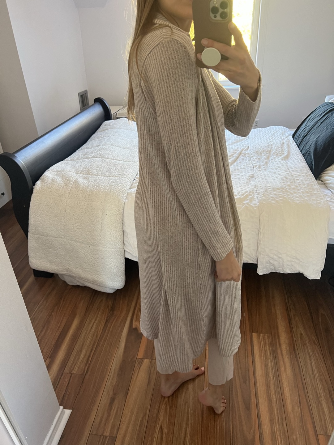 Beige/light pink blazer sweater - photo 2