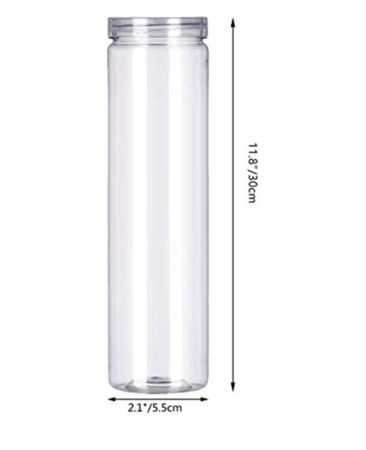 Set of 3Pcs Clear Plastic Food Storage Jar with Lid - photo 2