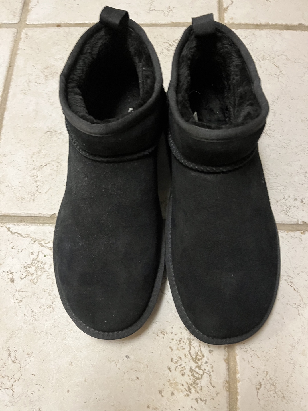 Camel crown fux fur winter boots never worn