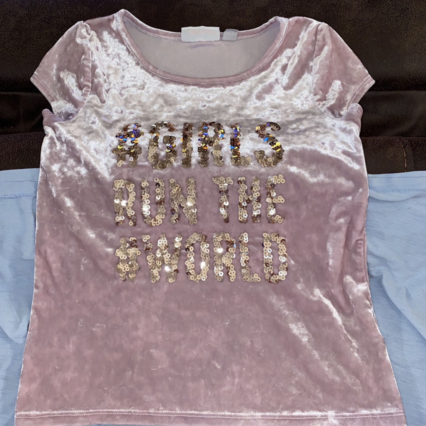 Place Girl’s Pink Shirt Size Medium 7/8 Short Sleeve