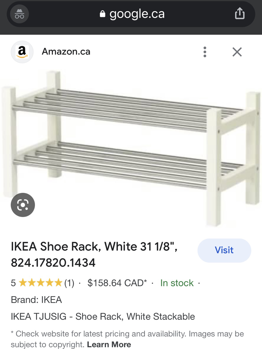 IKEA shoe rack