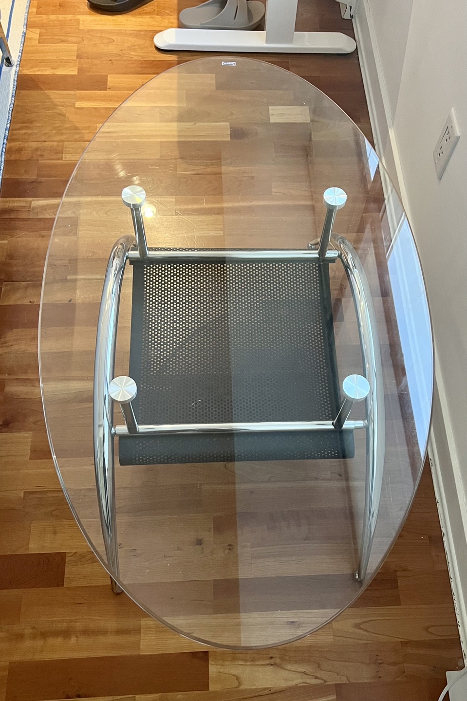 MCM glass chrome coffee table - photo 2